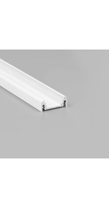 Wit LED profiel met afdekking 24 mm x 9 mm - 09WIT