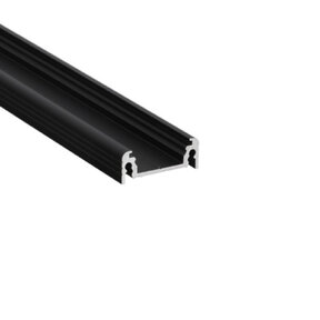Zwart LED profiel met afdekking 28 mm x 9 mm - 09ZWART
