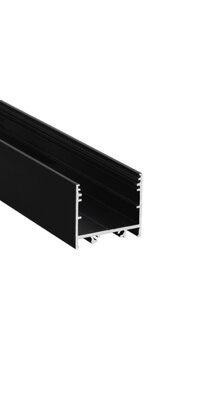 Zwart LED XL profiel 2 meter met afdekking 33,4mm x 29,6mm - XL11ZWART