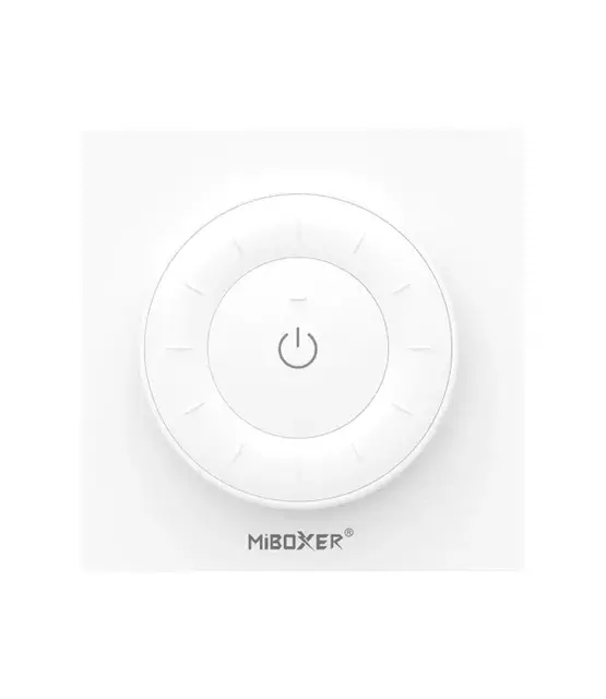 Design wanddimmer voor enkel kleurige en dual white LED strips – Draadloos – Miboxer K3-WIT