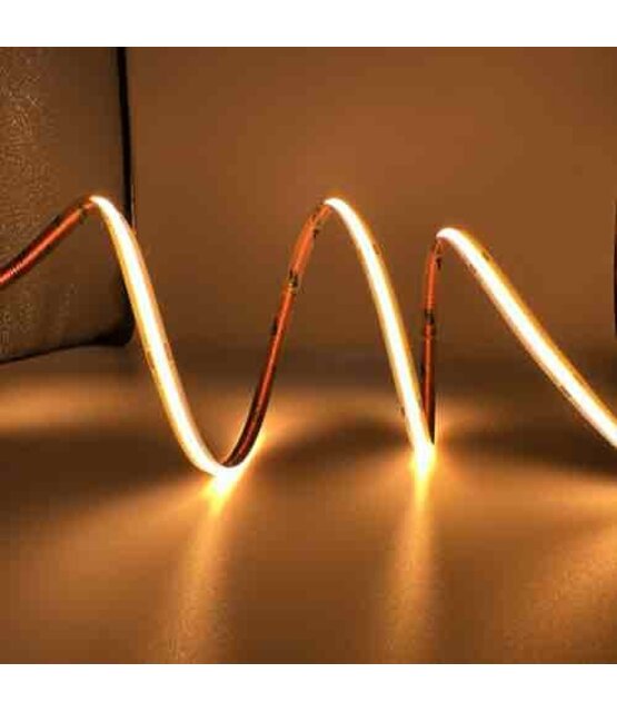 PRO LUMEN COB LED strip Geel 11W 1180LM 480 LED’s p/m 24VDC IP20 - 5 meter