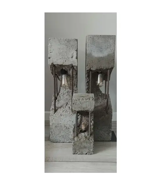 Elmar Design Industriële Lampen model 3 Heipaal tafel of nachtkastje model.