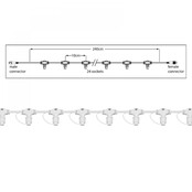 Hoofdkabel kerstverlichting wit – 240 cm – 24 aansluitingen – voor uitbreidbare LED verlichting