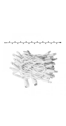 LED kerstlichtsnoer 10 meter – Warm wit 3000K – Wit snoer – 230V systeem (IP65)