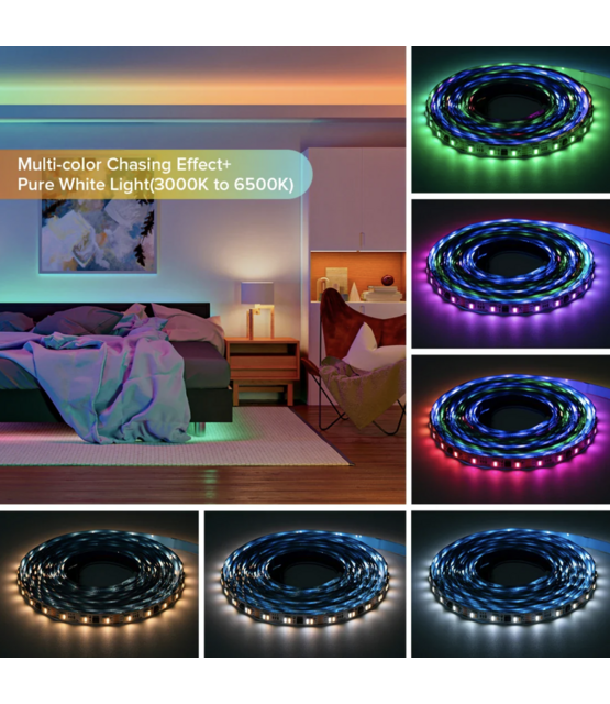 PRO LUMEN Waterdichte LED strip RGBCCT 21W 2240LM 96LED p/m 24VDC IP68 - 5 meter