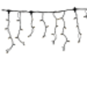 LED ijspegel kerstverlichting 2x0,4m – Warm wit 3000K – Zwart snoer – Professioneel 230V systeem (IP65)