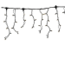 Luksus kerstverlichting koppelbaar 230V LED ijspegel kerstverlichting 2x0,4m – Warm wit 3000K – Zwart snoer – Professioneel 230V systeem (IP65)