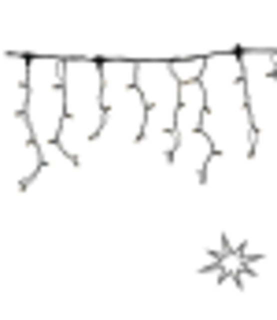 LED ijspegel kerstverlichting 2x0,4m – Warm wit 3000K + flitsend warm wit – Zwart snoer – 230V systeem (IP65)