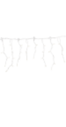 LED ijspegel kerstverlichting 2x0,4m – Warm wit 2400K – Wit snoer – 230V systeem (IP65)