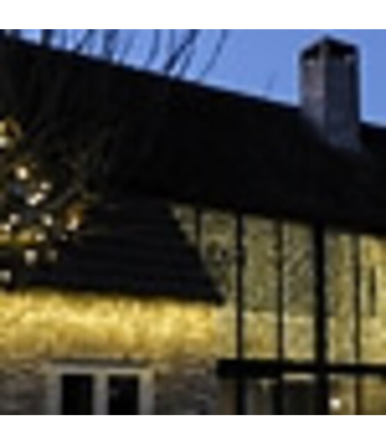 LED ijspegel kerstverlichting 2x0,4m – Warm wit 2400K – Wit snoer – 230V systeem (IP65)