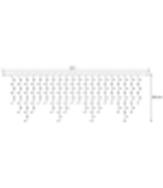 LED ijspegelverlichting 2x0,8m – Warm wit 2400K – Zwart snoer – 230V IP65