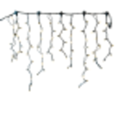 LED ijspegelverlichting 2x0,8m – Warm wit 3000K – Zwart snoer – 230V IP65