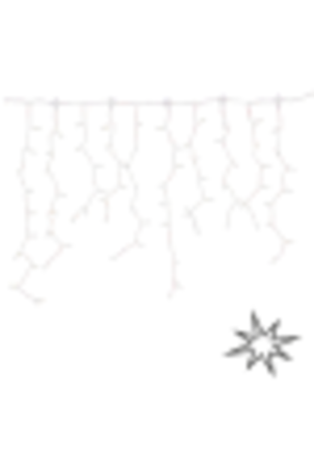 LED ijspegelverlichting 2x0,8m – 3000K & Flikkerend WW – Wit snoer – 230V IP65