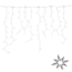 Luksus kerstverlichting koppelbaar 230V LED ijspegelverlichting 2x0,8m – 3000K & Flikkerend WW – Wit snoer – 230V IP65