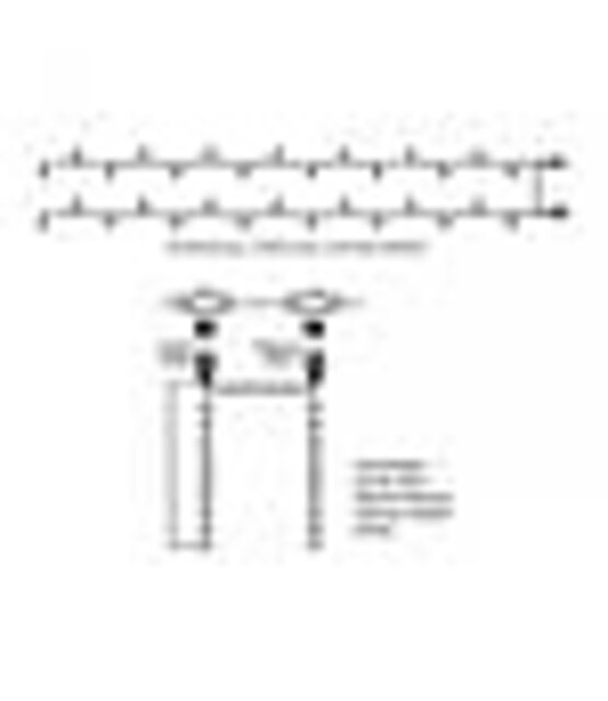 LED eindstuk verlichting 2x1,5m – Warm wit 3000K – Wit snoer – 230V IP65