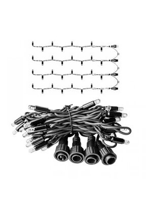 LED Eindstuk Verlichting 2x1,5m – 3000K Warm Wit – Wit Snoer – 230V IP65