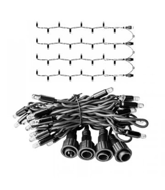 LED Eindstuk Verlichting – 2x1,5m | 3000K Warm Wit | Wit Snoer | 230V IP65