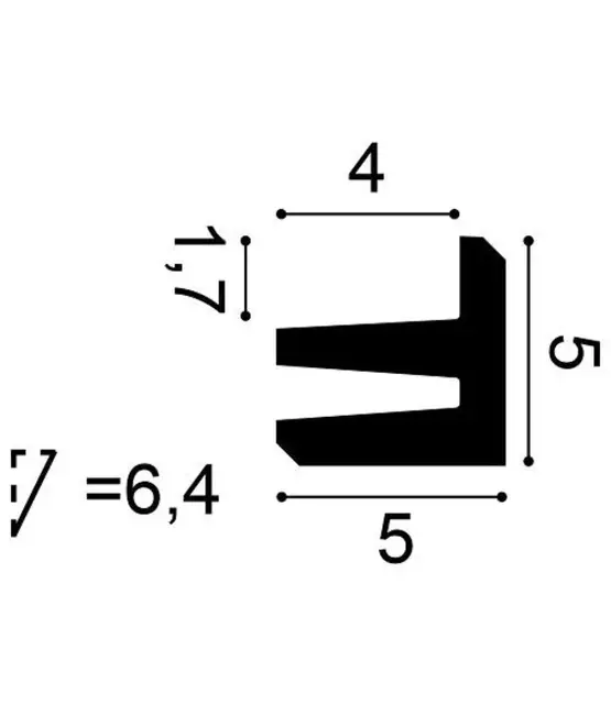 LED sierlijst 2 meter - C380WIT - 5 x 5 CM