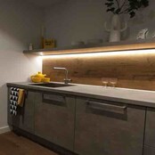 Zwart LED profiel met klikafdekking 15mm x 6mm - 301ZWART