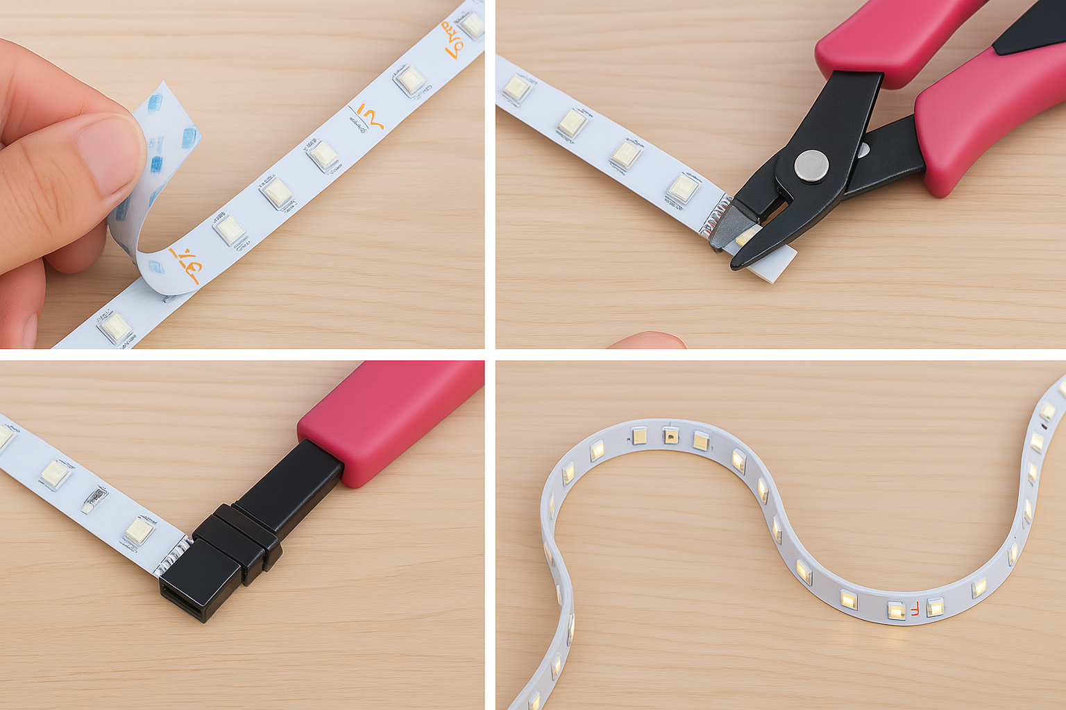 Hoe maak je een bocht met een LED strip