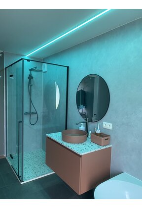 Waterdichte RGBWW LED strip 960 lm/meter 17W IP65 24VDC 5m