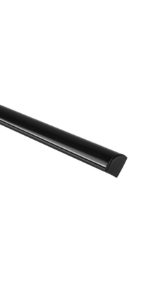 Zwarte LED hoekprofiel met klikafdekking 16 mm x 16 mm - C10ZWART