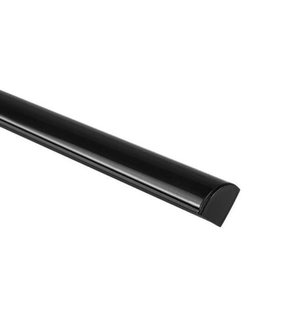 Zwart LED hoekprofiel met klikafdekking 16 mm x 16 mm - C10ZWART