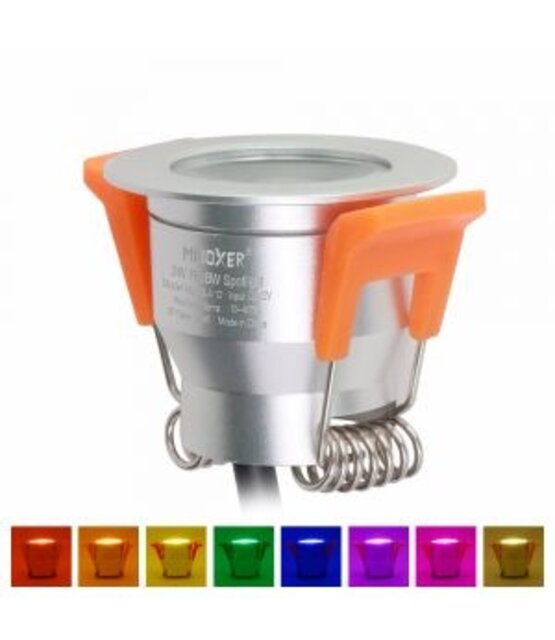 MIBOXER SL4-12 mini LED inbouwspot - RGBW met warm wit - 3 watt - IP66 - gatmaat 33–36 mm