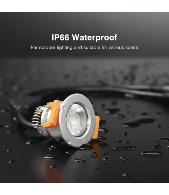 MIBOXER SL4-12 mini LED inbouwspot - RGBW met warm wit - 3 watt - IP66 - gatmaat 33–36 mm