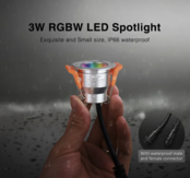 MIBOXER SL4-12 mini LED inbouwspot - RGBW met warm wit - 3 watt - IP66 - gatmaat 33–36 mm