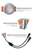 Miboxer SL3-12 mini RGB LED-inbouwspot – 3W – 12V DC – IP66 – gatmaat 33–36 mm