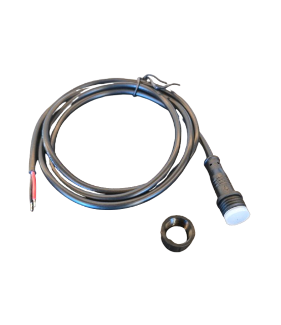 2 aderige aansluitkabel t.b.v. Mini LED spot - ip67 waterdichte verlengkabel - Voor SL1-12 serie. 100cm - AM-SP-12MN2B