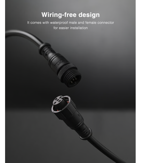 2 aderige verlengkabel t.b.v. Mini LED spot - ip67 waterdichte verlengkabel - Voor SL1-12 serie. 100cm - AM-SP