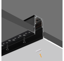 Magnetische railverlichting inbouw - 20 style - 100cm - Zwart