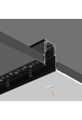 Magnetische railverlichting inbouw - 20 style - 100cm - Zwart