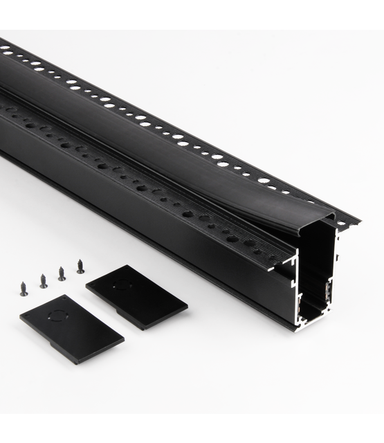 Magnetische railverlichting inbouw - 20 style - 100cm - Zwart