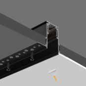 Magnetische railverlichting inbouw - 20 style - 200cm - Zwart