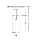 48v magnetische Zigbee RGBCCT LED spot 6 watt - Miboxer Type 26