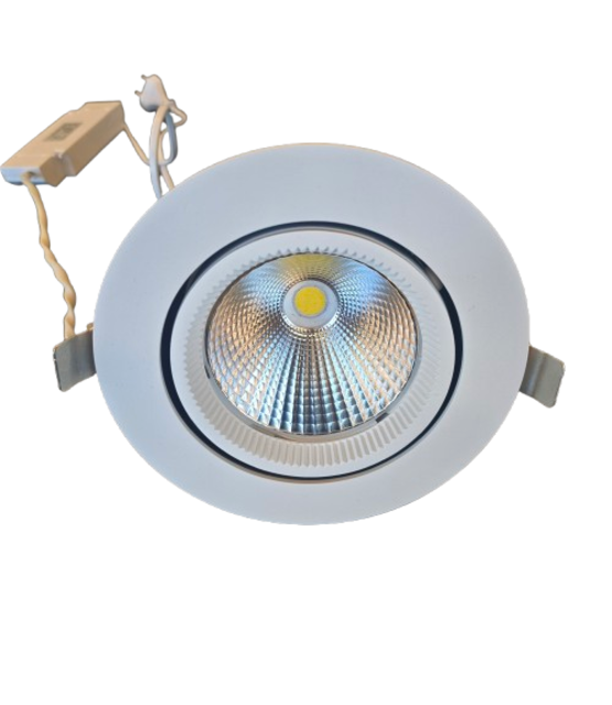 Inbouw LED Spot rond richtbaar - 3000K - 21.4W - Wit - 2278lm - 130lm/W