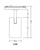 48v magnetische Zigbee RGBCCT LED spot 12 watt - Miboxer Type 26