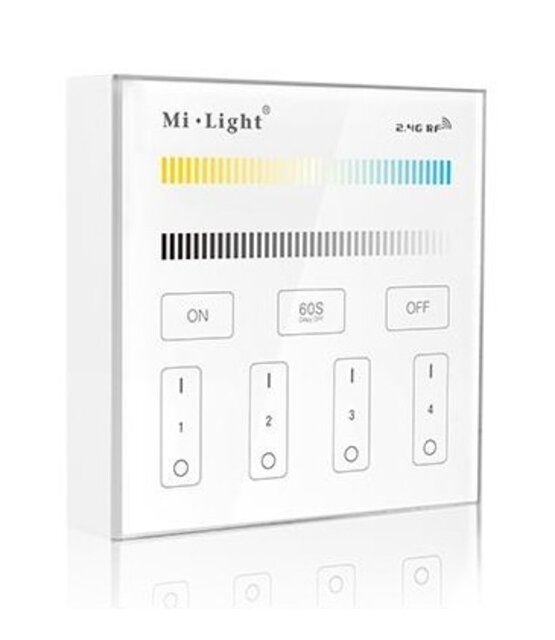 Dual white LED wanddimmer - BEDRAAD - Miboxer T2 wandpaneel