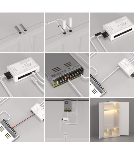 Magnetische kast sensor LED controller - SMC002 WIT