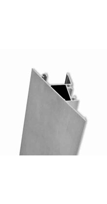 LED wandprofiel met opaal klikafdekking 27.4 mm x 58.4 mm - W13ALU