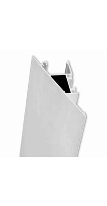 Wit LED wandprofiel met opaal afdekking 27.4 mm x 58.4 mm - W13WIT