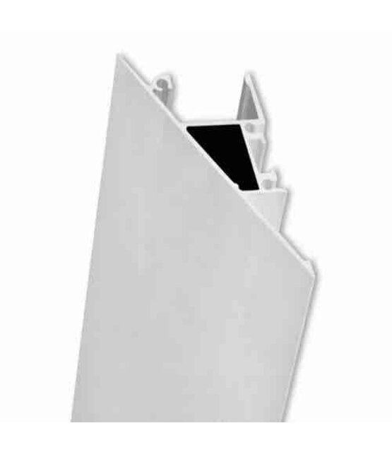 Wit LED wandprofiel met opaal afdekking 27.4 mm x 58.4 mm - W13WIT