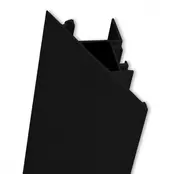 Zwart LED wandprofiel met opaal afdekking 27.4 mm x 58.4 mm - W13ZWART