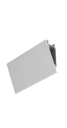 LED strip wandprofiel met afdekking 55 mm x 23 mm - WALLE12ALU