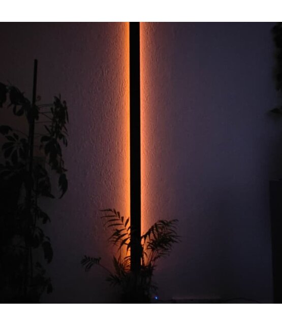 LED profiel Up Down - met afdekking 13,5 mm x 40 mm - UpDown02ZWART