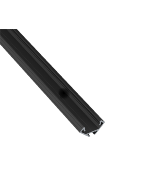 LED hoekprofiel 2 meter inclusief klikafdekking 16,2mm x 16,02mm - C07ZWART