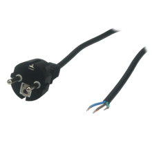 LED voeding stroomkabel – zwart – 1,5 meter - Geaard